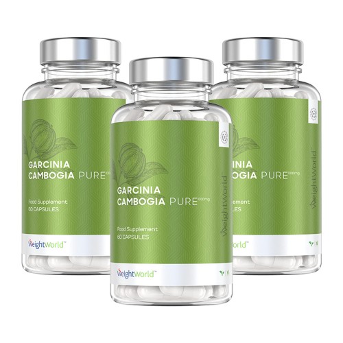 Garcinia Cambogia Pure - Abnehmen und Fettverbrennung beschleunigen - 3er Pack