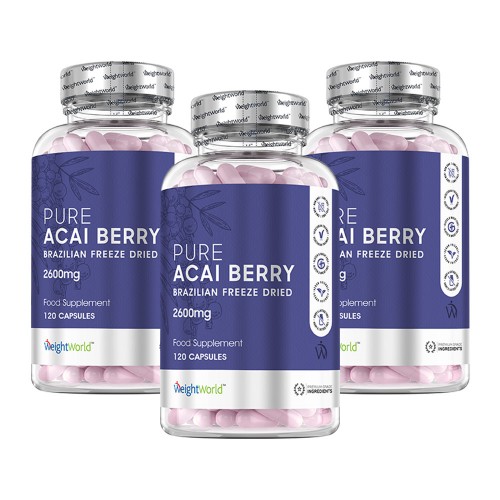 Pure Acai Kapseln - Potenzmittel für Männer zur Potenzsteigerung - 3er Pack